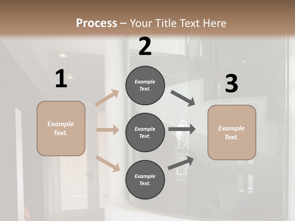 A Round Window In The Corner Of A Room PowerPoint Template