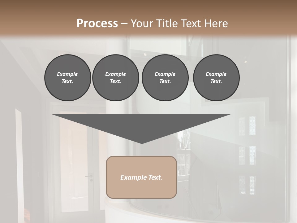 A Round Window In The Corner Of A Room PowerPoint Template