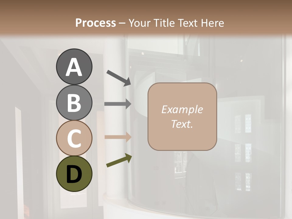 A Round Window In The Corner Of A Room PowerPoint Template