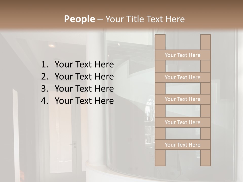 A Round Window In The Corner Of A Room PowerPoint Template