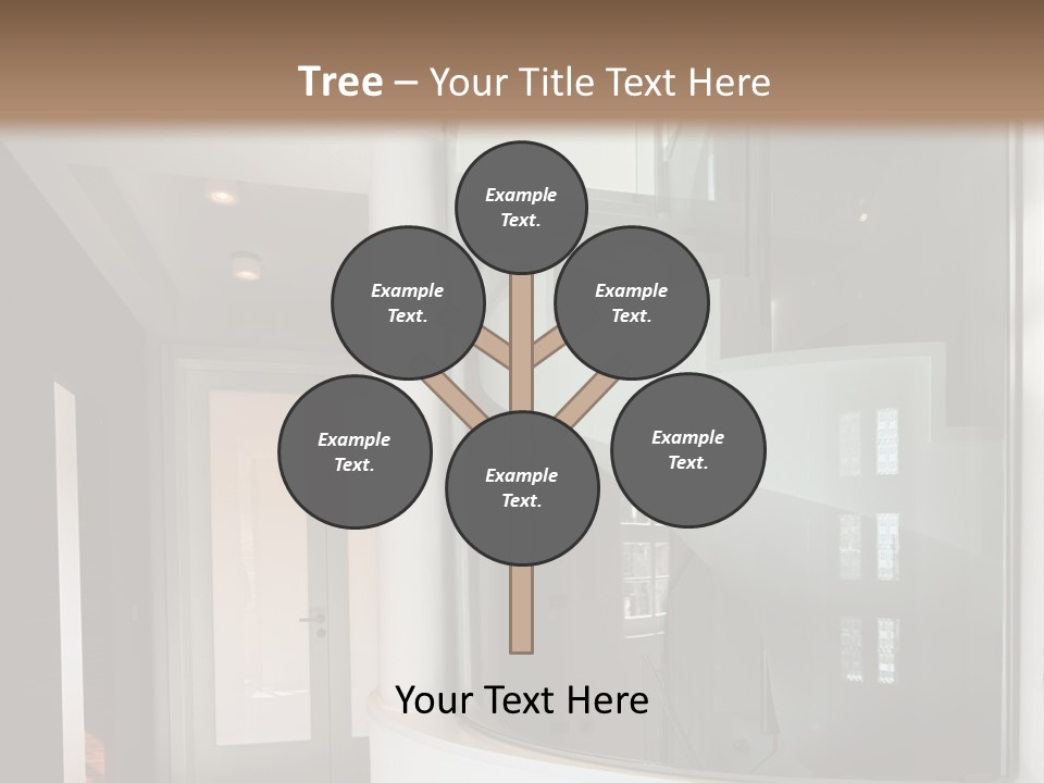 A Round Window In The Corner Of A Room PowerPoint Template