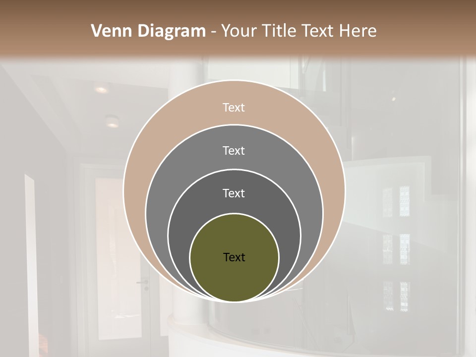 A Round Window In The Corner Of A Room PowerPoint Template