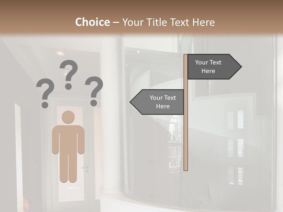 A Round Window In The Corner Of A Room PowerPoint Template