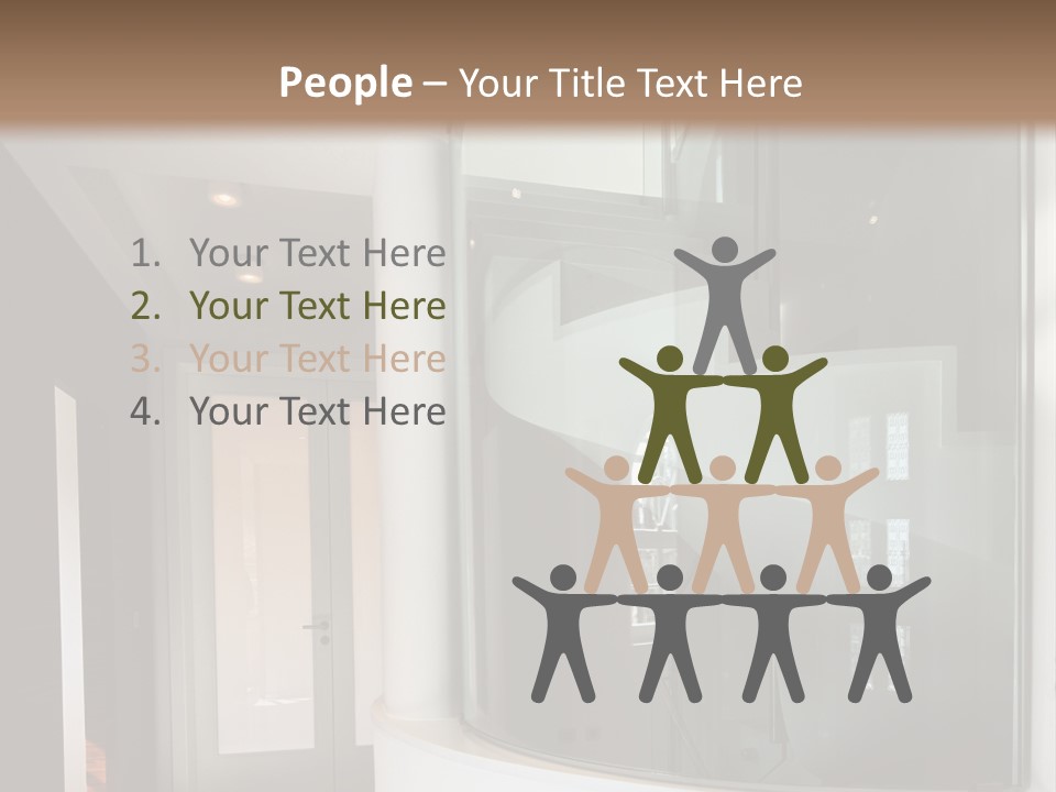 A Round Window In The Corner Of A Room PowerPoint Template