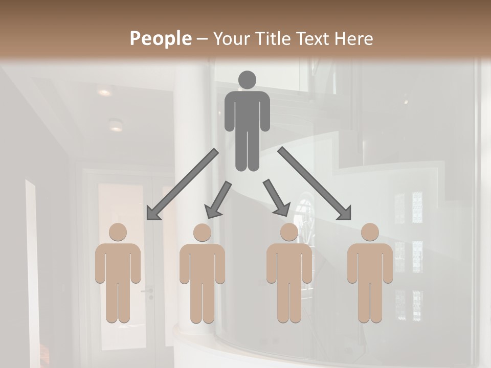 A Round Window In The Corner Of A Room PowerPoint Template