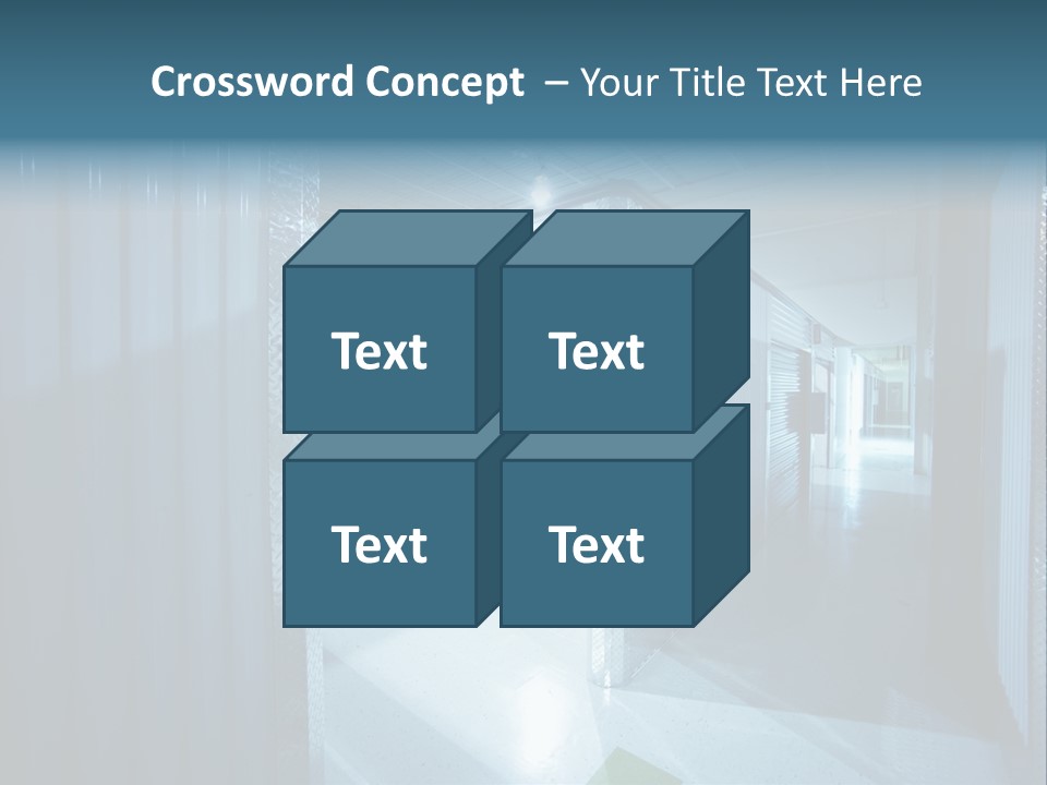 An Empty Storage Room With A Door Open PowerPoint Template