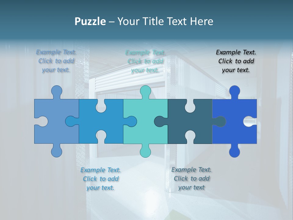 An Empty Storage Room With A Door Open PowerPoint Template