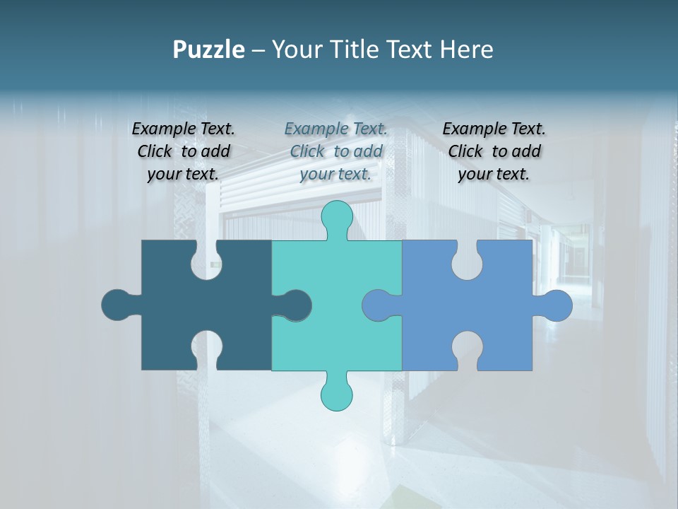 An Empty Storage Room With A Door Open PowerPoint Template