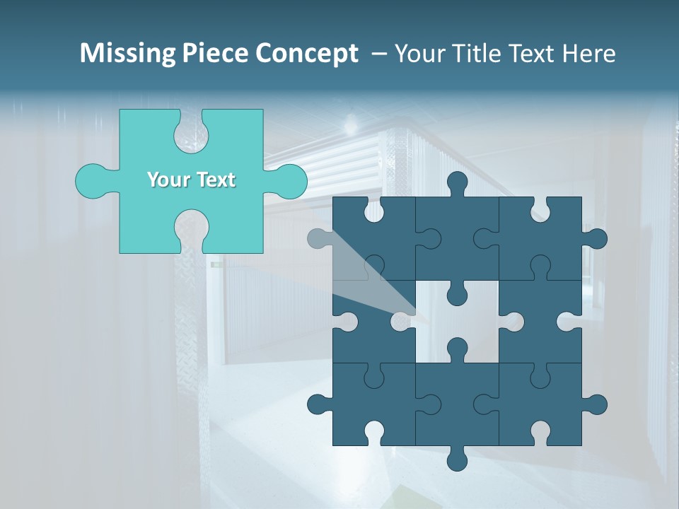 An Empty Storage Room With A Door Open PowerPoint Template