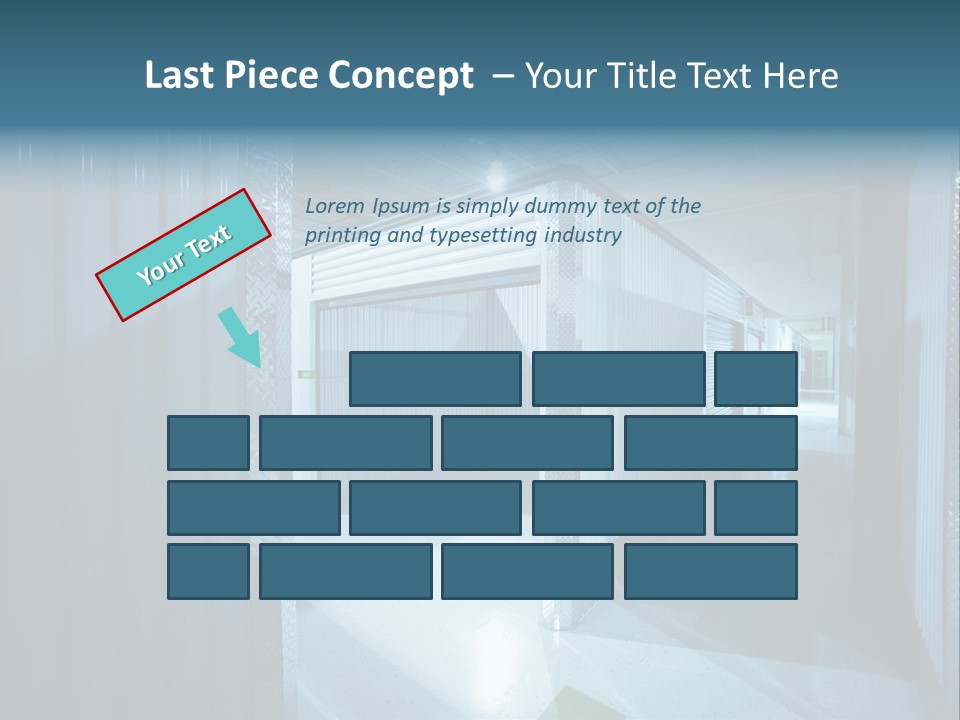 An Empty Storage Room With A Door Open PowerPoint Template