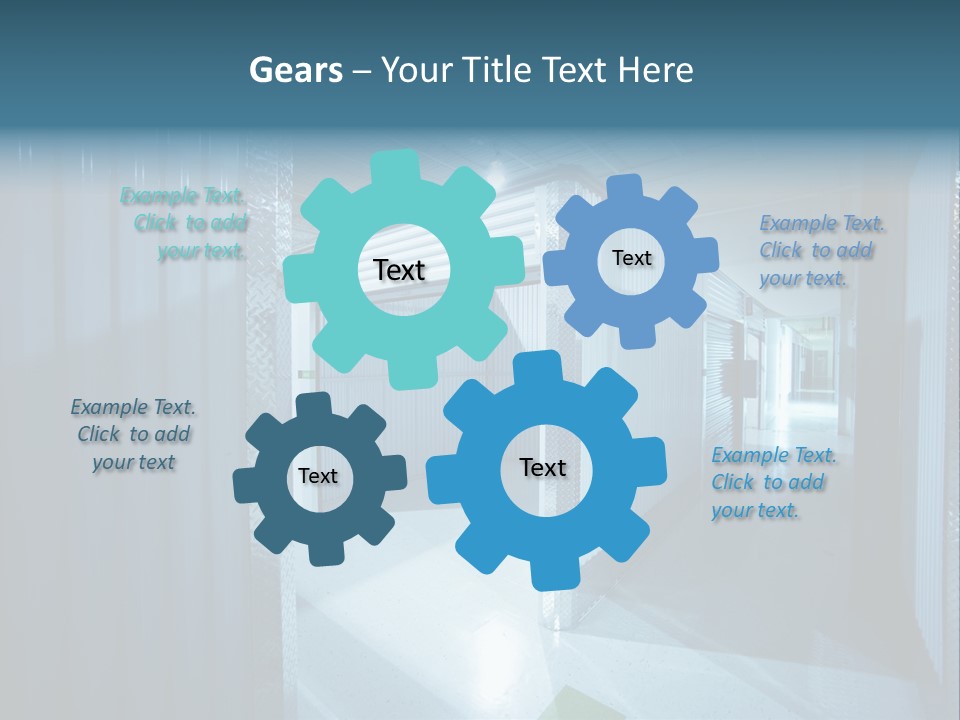 An Empty Storage Room With A Door Open PowerPoint Template