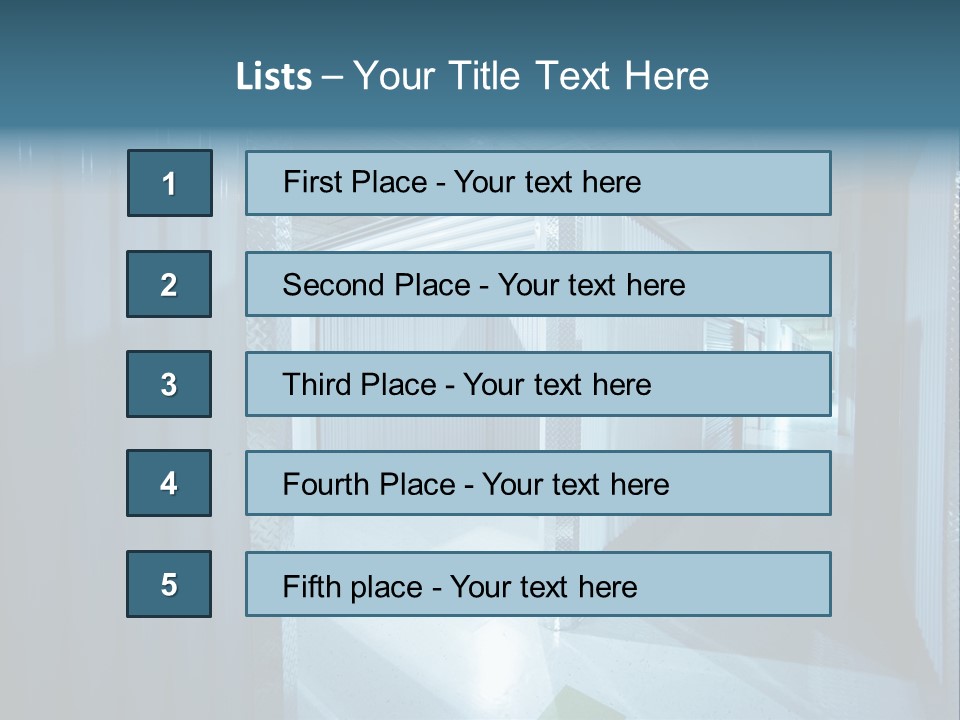 An Empty Storage Room With A Door Open PowerPoint Template