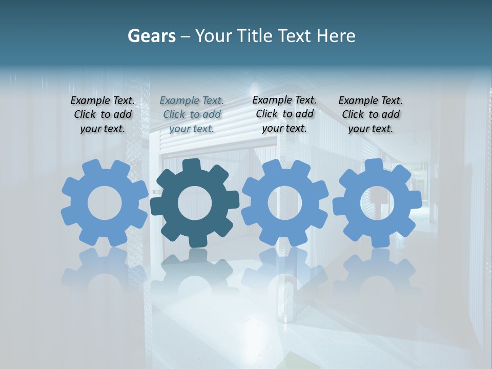 An Empty Storage Room With A Door Open PowerPoint Template