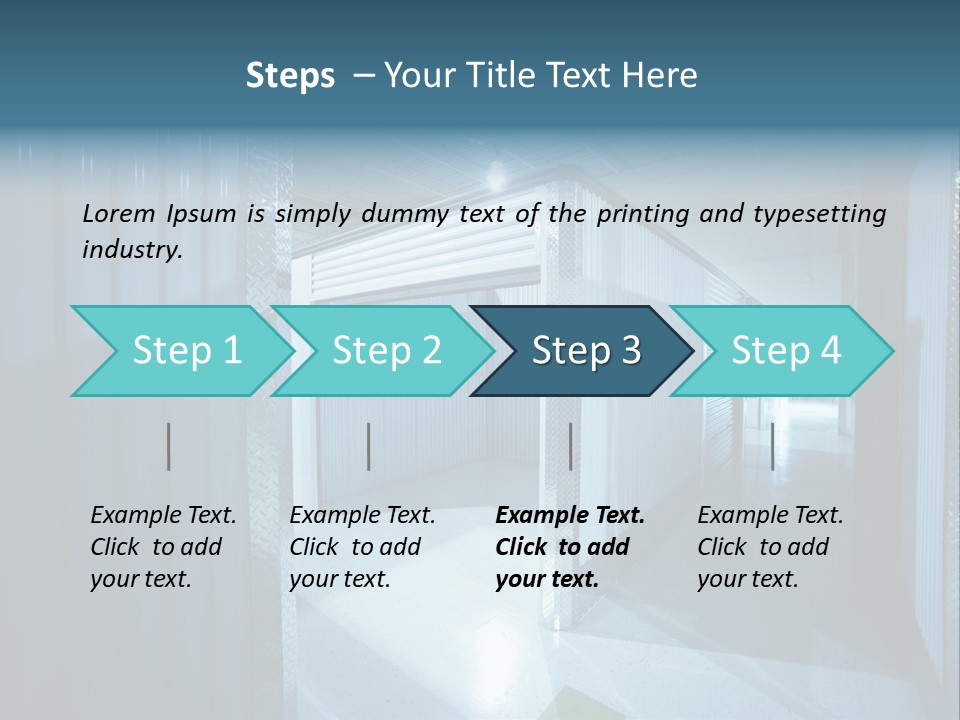 An Empty Storage Room With A Door Open PowerPoint Template