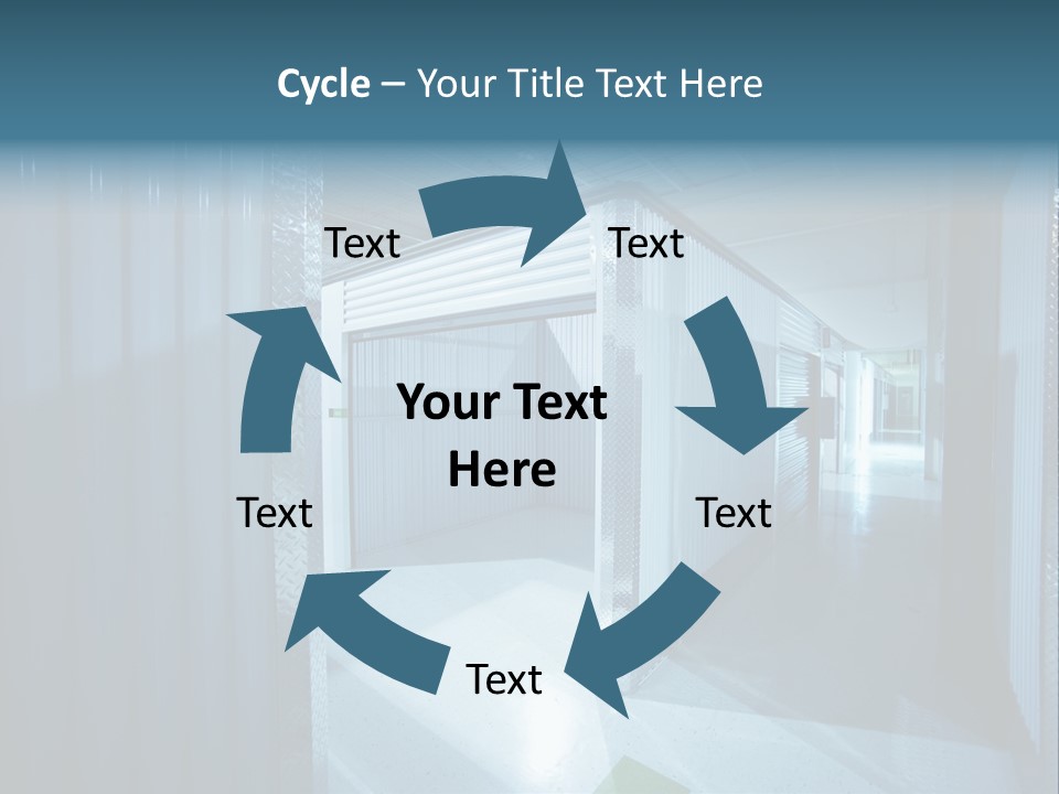 An Empty Storage Room With A Door Open PowerPoint Template