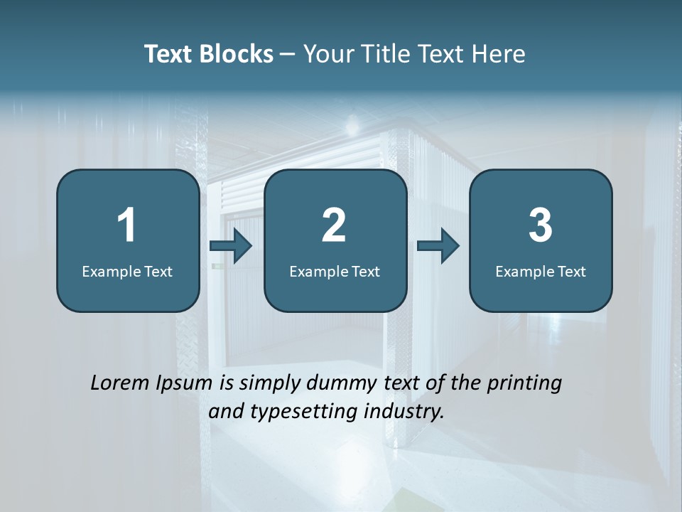 An Empty Storage Room With A Door Open PowerPoint Template