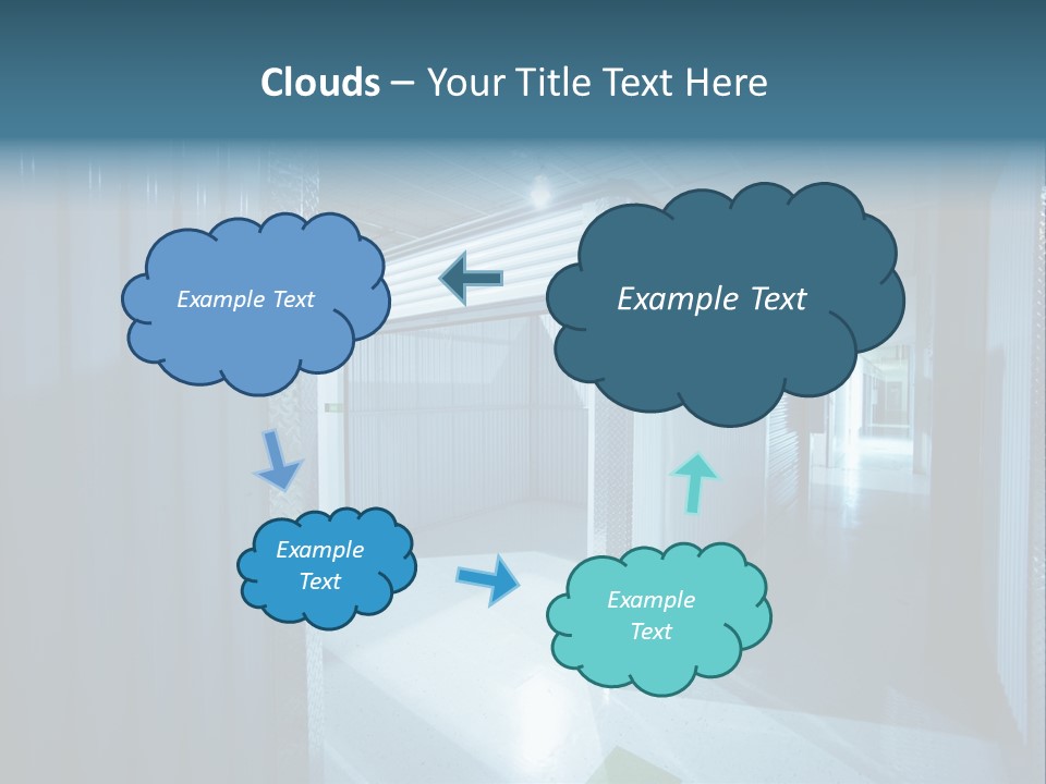 An Empty Storage Room With A Door Open PowerPoint Template