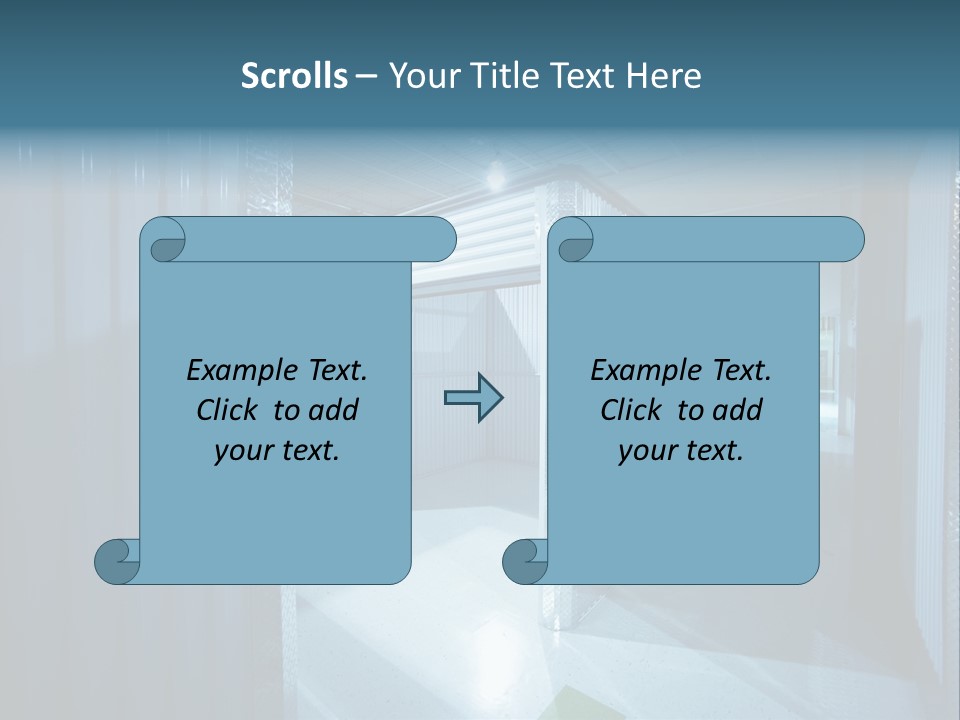 An Empty Storage Room With A Door Open PowerPoint Template