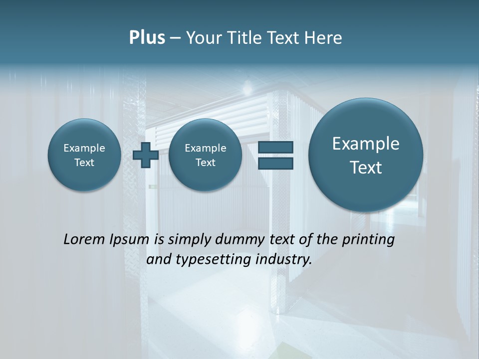 An Empty Storage Room With A Door Open PowerPoint Template