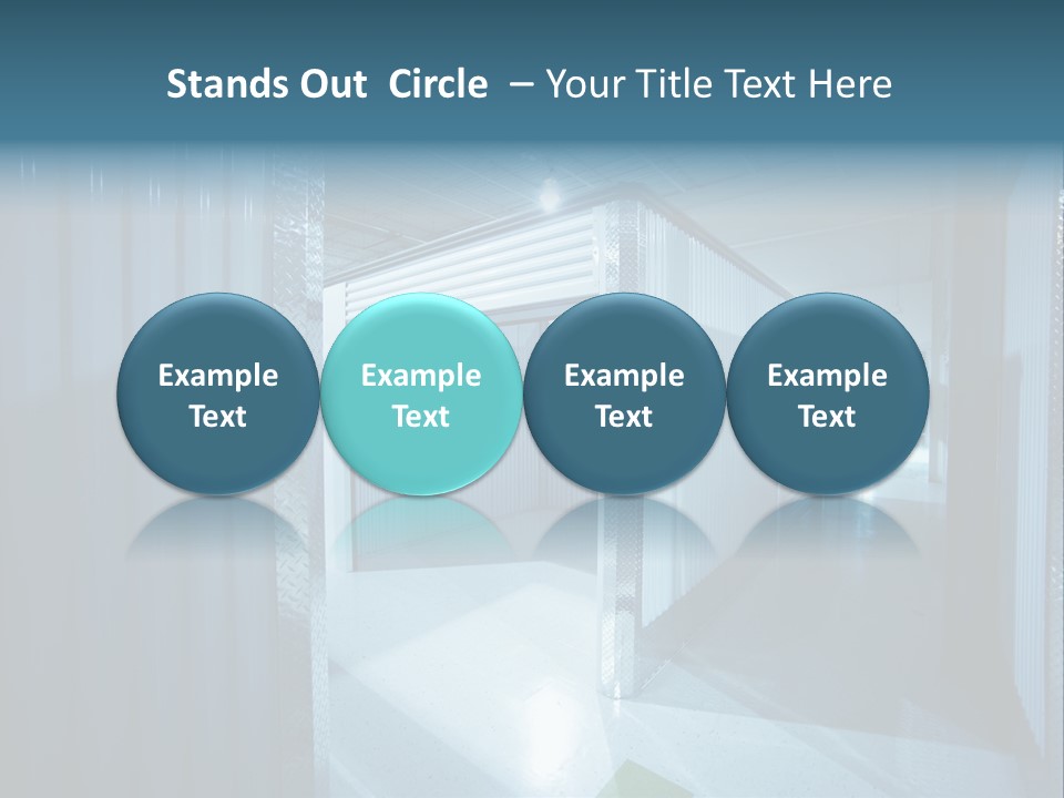 An Empty Storage Room With A Door Open PowerPoint Template