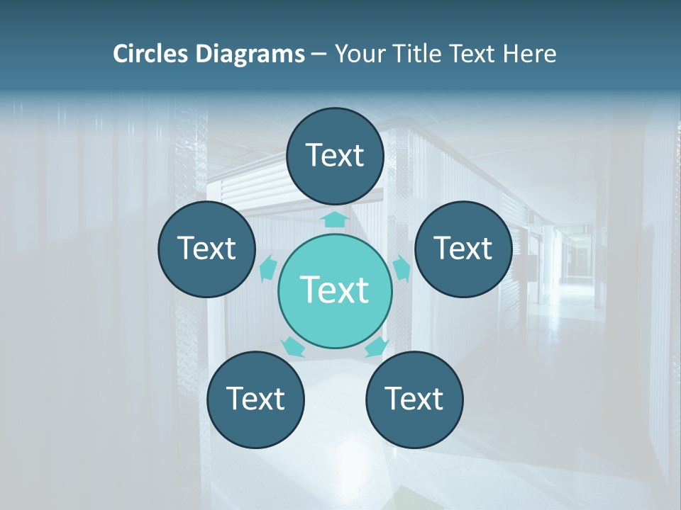 An Empty Storage Room With A Door Open PowerPoint Template