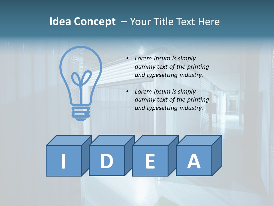 An Empty Storage Room With A Door Open PowerPoint Template