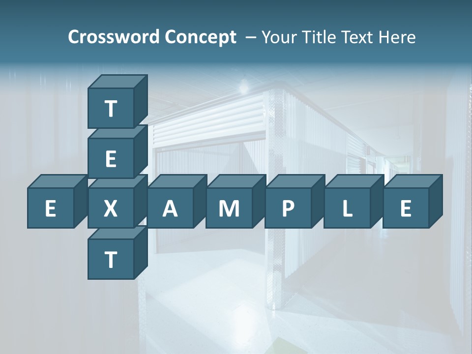 An Empty Storage Room With A Door Open PowerPoint Template