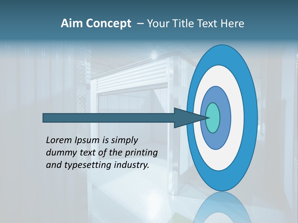 An Empty Storage Room With A Door Open PowerPoint Template