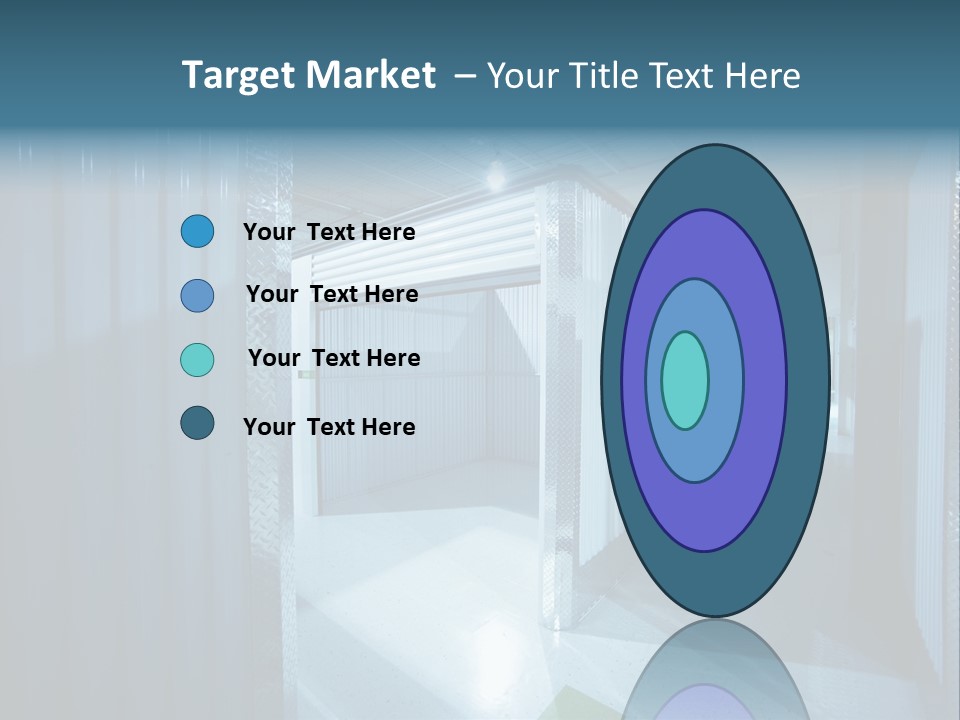 An Empty Storage Room With A Door Open PowerPoint Template