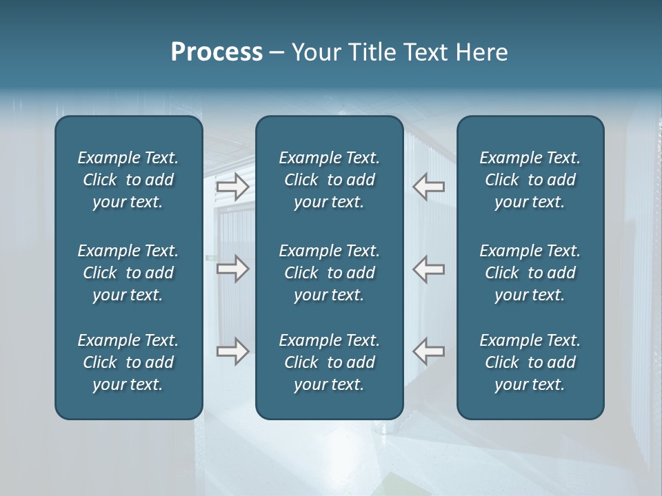 An Empty Storage Room With A Door Open PowerPoint Template