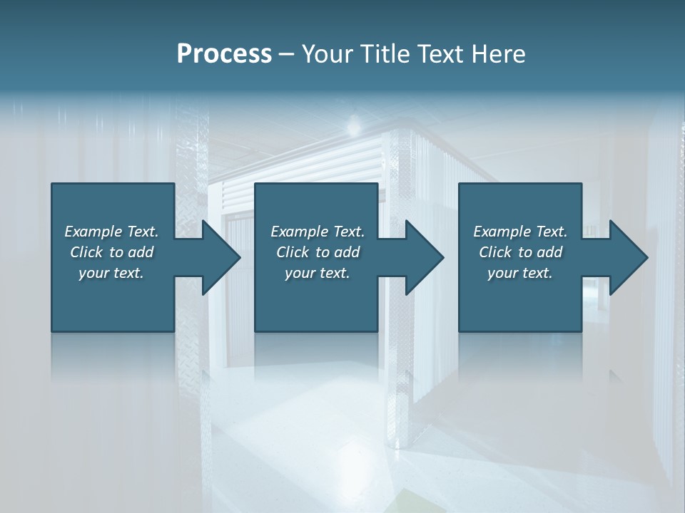 An Empty Storage Room With A Door Open PowerPoint Template