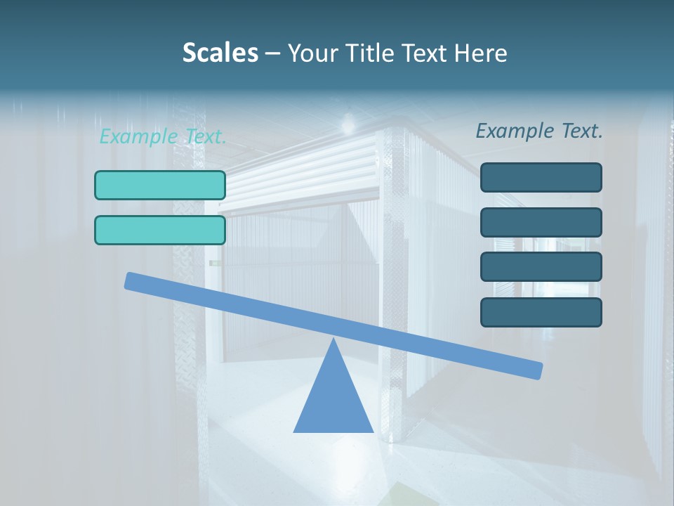 An Empty Storage Room With A Door Open PowerPoint Template