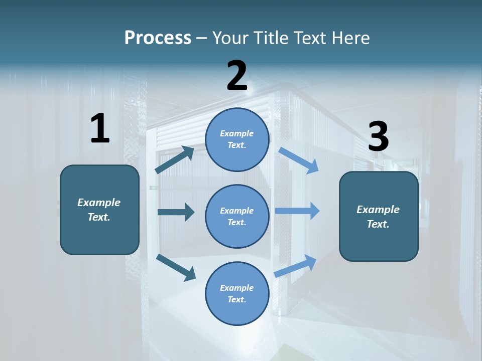 An Empty Storage Room With A Door Open PowerPoint Template
