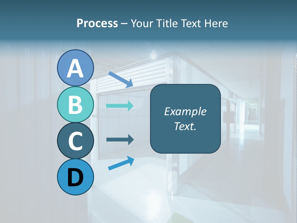 An Empty Storage Room With A Door Open PowerPoint Template