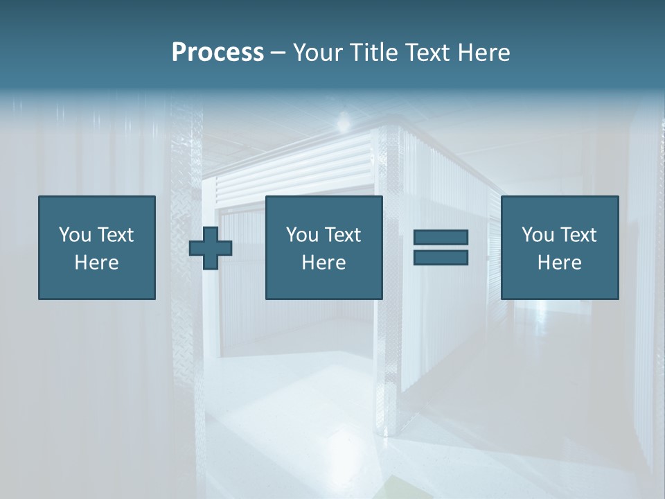 An Empty Storage Room With A Door Open PowerPoint Template