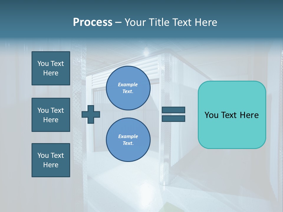 An Empty Storage Room With A Door Open PowerPoint Template
