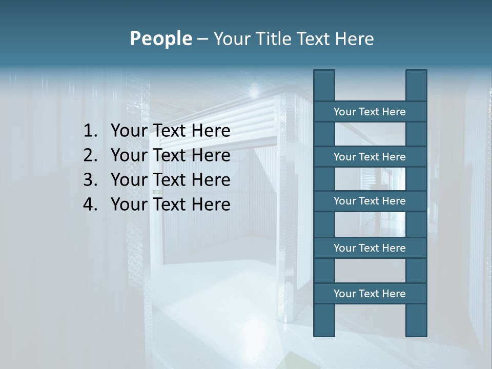 An Empty Storage Room With A Door Open PowerPoint Template