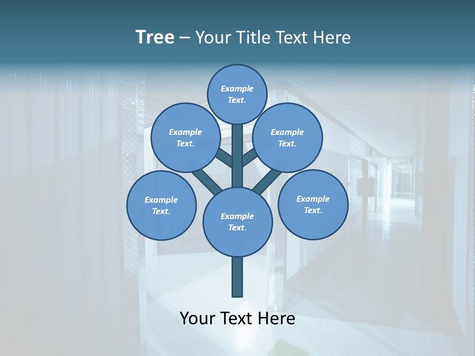 An Empty Storage Room With A Door Open PowerPoint Template