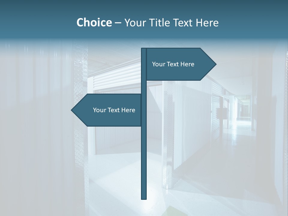 An Empty Storage Room With A Door Open PowerPoint Template