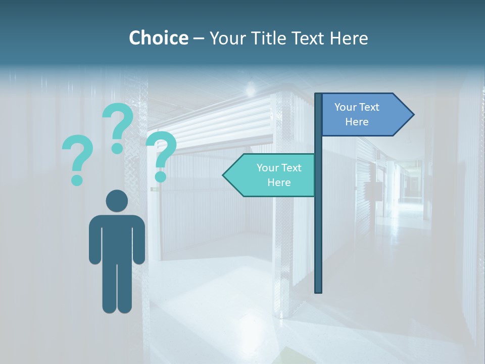 An Empty Storage Room With A Door Open PowerPoint Template