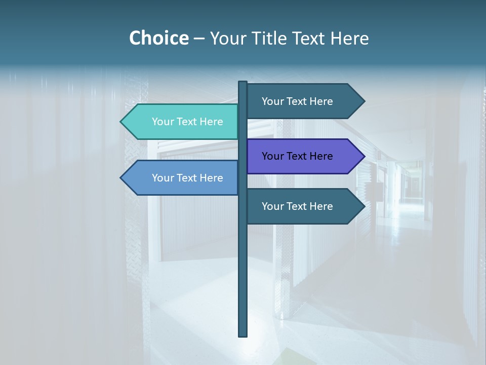 An Empty Storage Room With A Door Open PowerPoint Template