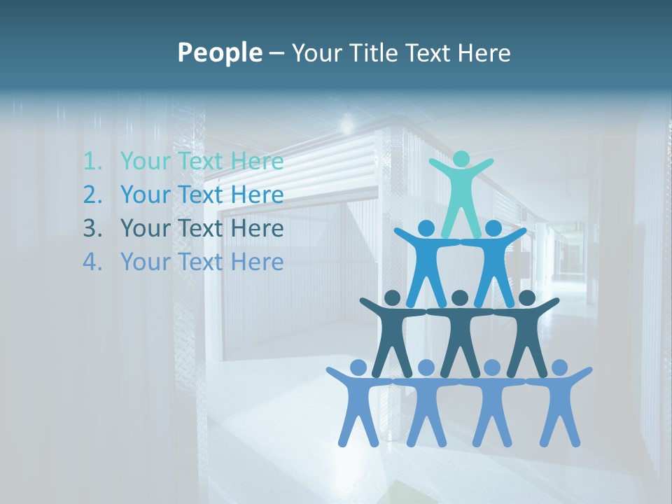 An Empty Storage Room With A Door Open PowerPoint Template