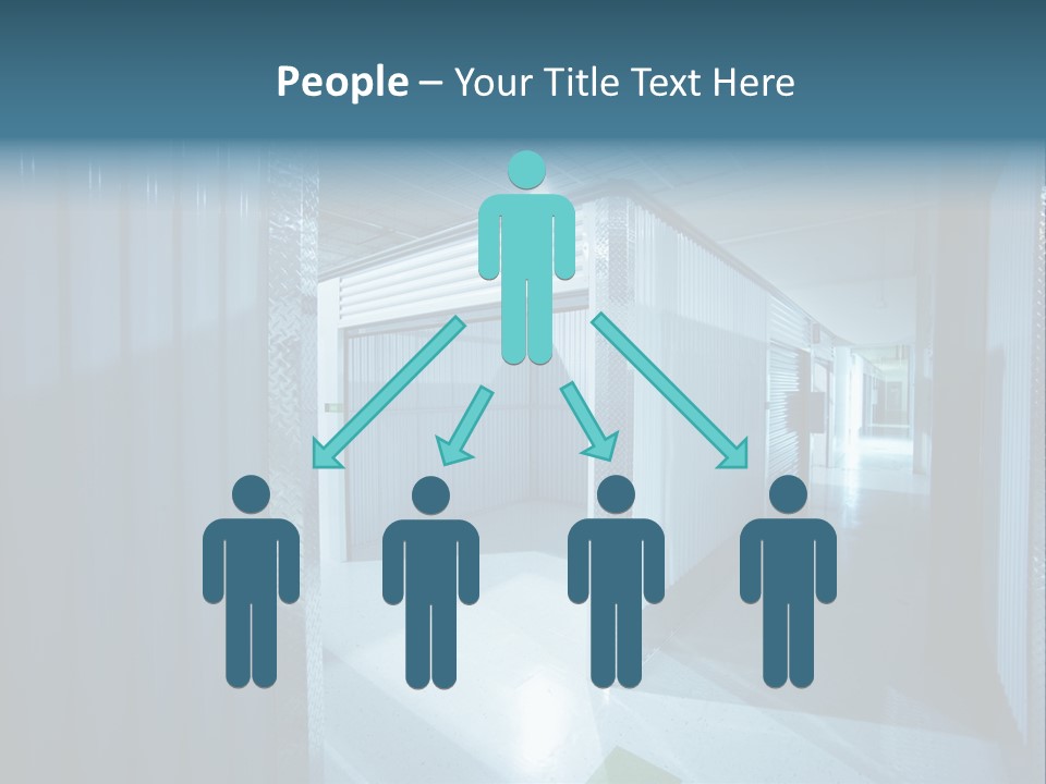 An Empty Storage Room With A Door Open PowerPoint Template