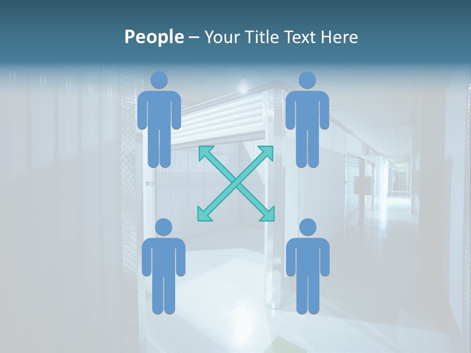 An Empty Storage Room With A Door Open PowerPoint Template