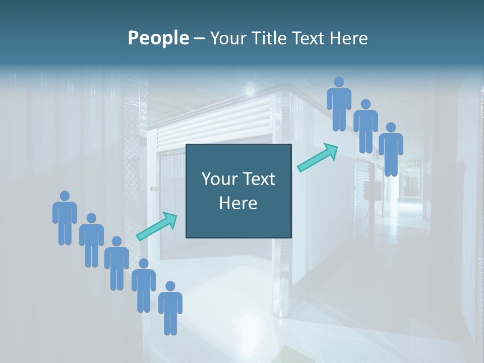 An Empty Storage Room With A Door Open PowerPoint Template