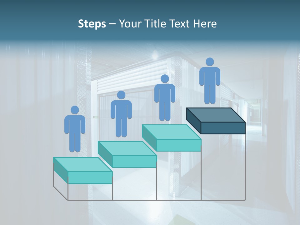 An Empty Storage Room With A Door Open PowerPoint Template