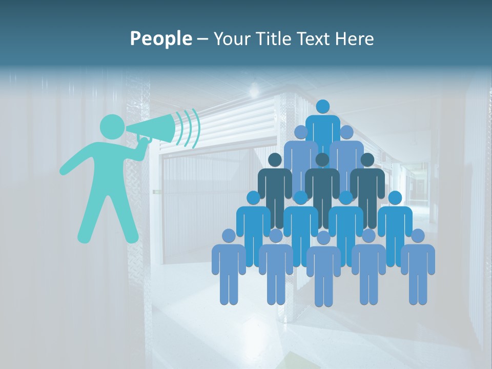 An Empty Storage Room With A Door Open PowerPoint Template