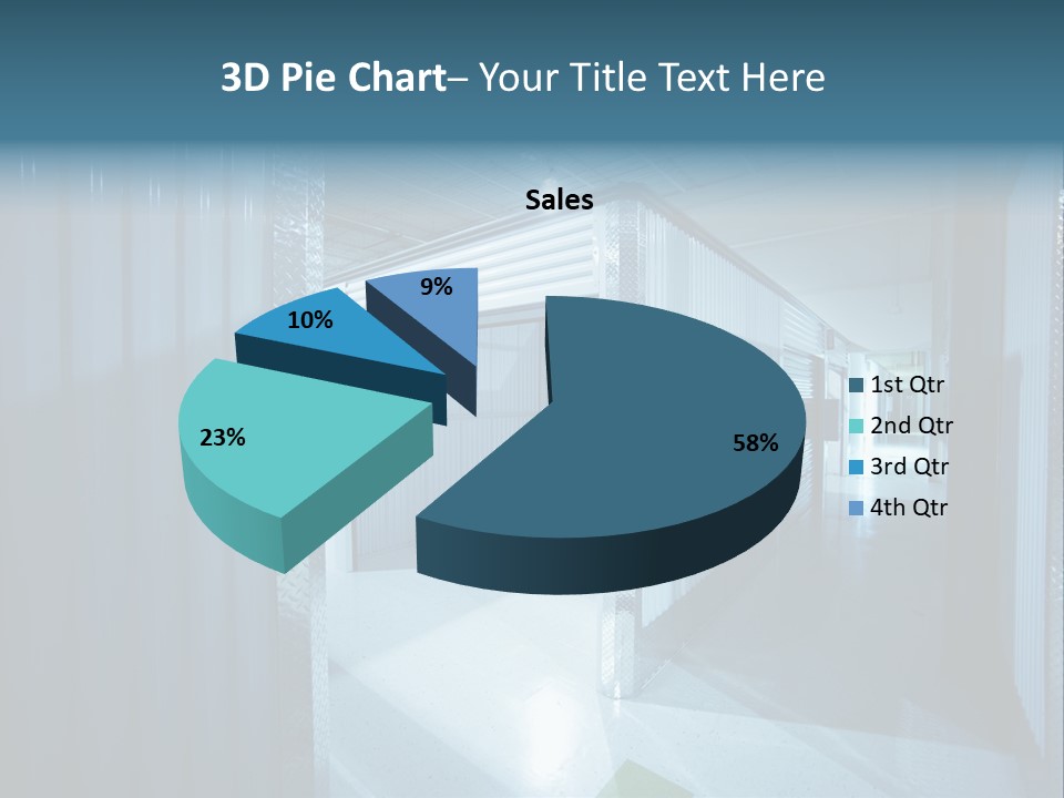 An Empty Storage Room With A Door Open PowerPoint Template