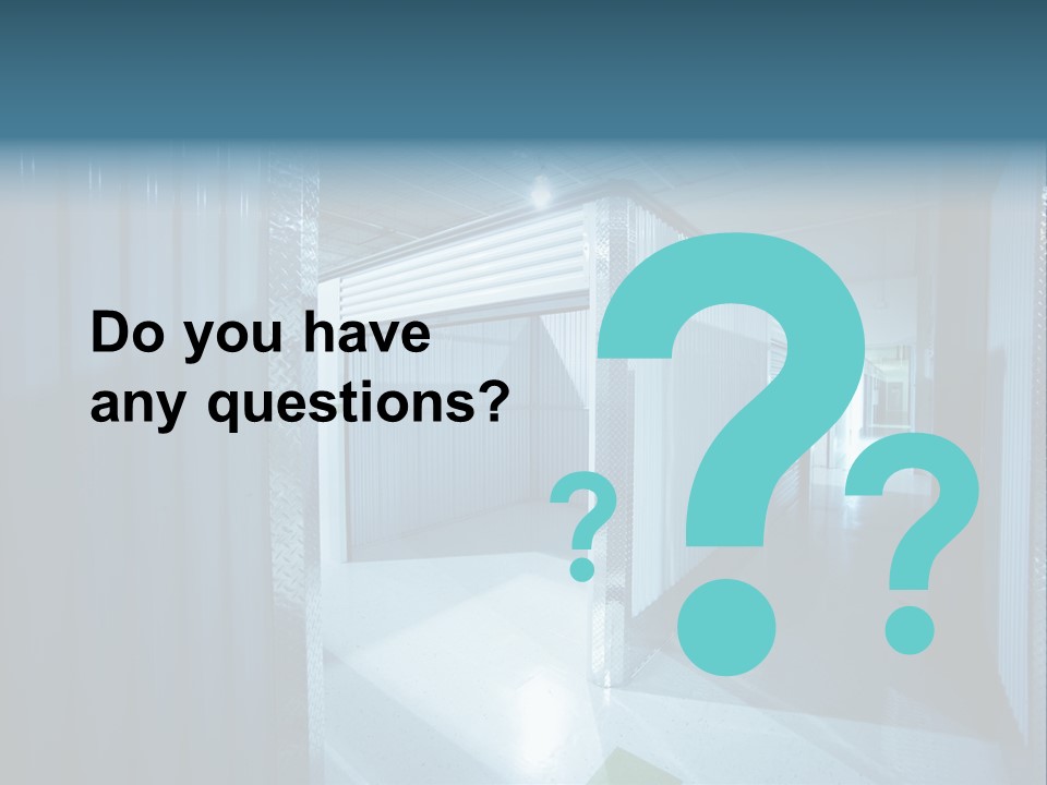 An Empty Storage Room With A Door Open PowerPoint Template