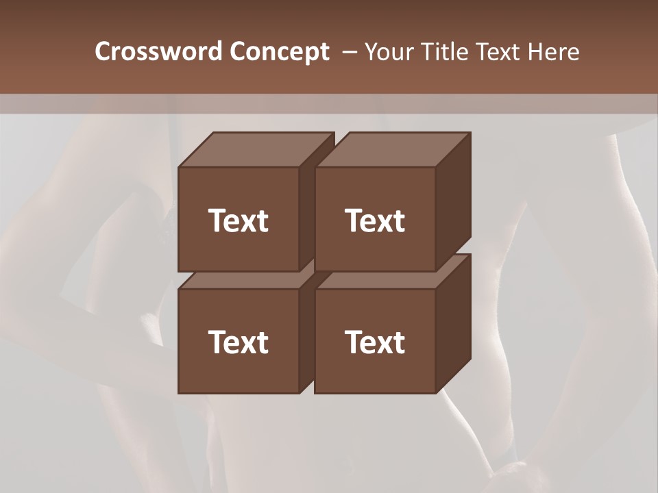 A Woman In Lingerie Posing With Her Hands On Her Hips PowerPoint Template